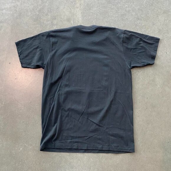 Vintage 90s Florida Palm Tree Black Graphic Tee Shirt Single Stitch Extra Large - Picture 7 of 7